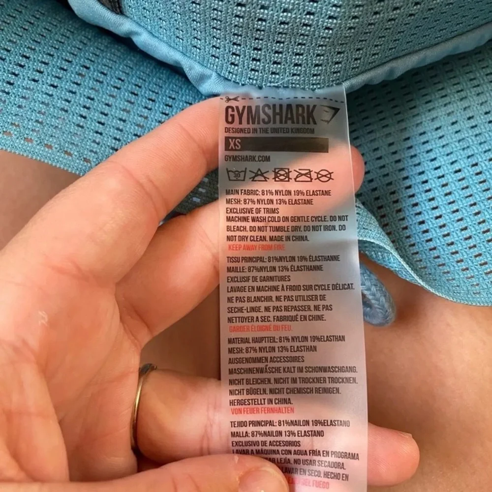 Gymshark Geo mesh two in one shorts in blue‎ size xs